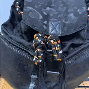 Aimee Kestenberg Sky High Leopard Pring Black Backpack Bags | Aimee Kestenberg Sky High Leopard Pring Black  main image 2